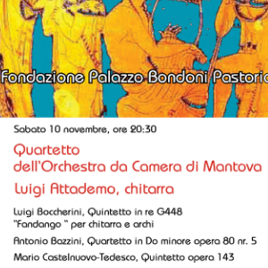 Concerto del Quartetto dell'Orchestra da Camera di Mantova e di Luigi Attademo (Chitarra)