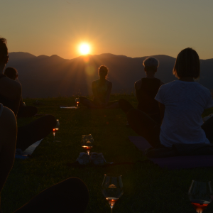 Yoga e pic nic...con i fiori